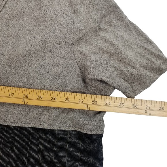 Vintage 80s Alfred Dunner Button Up Short Sleeve Shirt Top Women 22W Colorblock - Picture 9 of 15